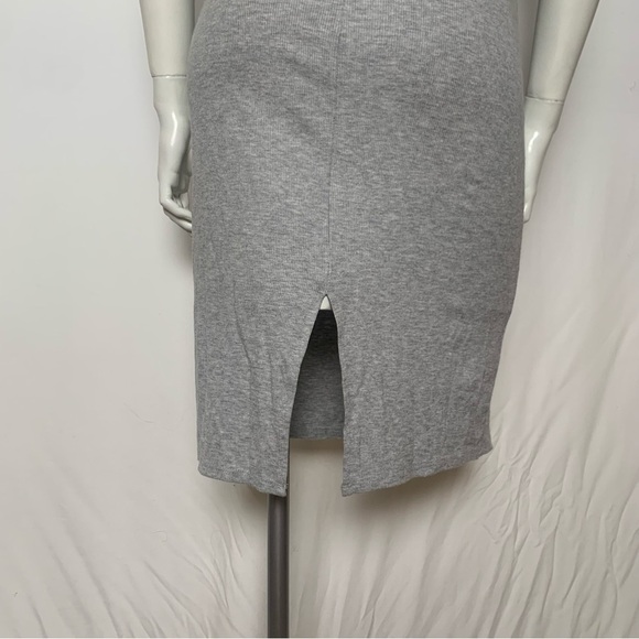 Grey O-Ring Zipper Midi Dress Medium - Picture 6 of 10